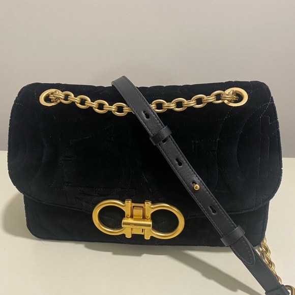 Salvatore Ferragamo Gancini Quilted Flap Bag - Picture 13 of 15